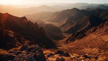 majestätisch Berg Bereich, Schönheit im Natur Landschaft generiert durch ai foto