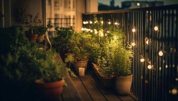 Natur glühend Feier von Sommer- Schönheit im Stadt Leben generiert durch ai foto