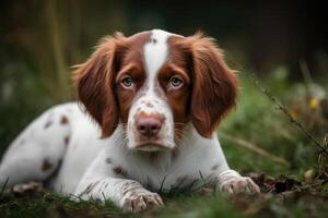 Porträt von ein schön Walisisch Springer Spaniel Hund. ai generiert foto