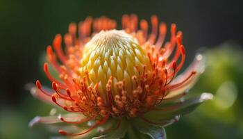 beschwingt Farben von ein Single Blume im Natur Zerbrechlichkeit generiert durch ai foto