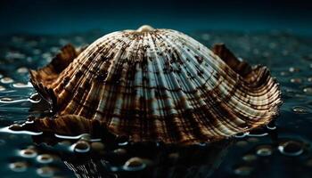 bunt Muschel Sammlung Vitrinen Schönheit von unter Wasser Meer Leben generiert durch ai foto