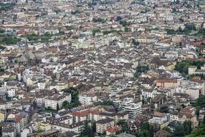 Stadt von oben getrunken foto