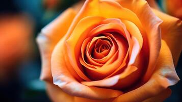 Orange Rose Hintergrund. Illustration ai generativ foto