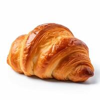 frisch Croissant isoliert. Illustration ai generativ foto