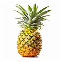 Ananas auf Weiß. Illustration ai generativ foto