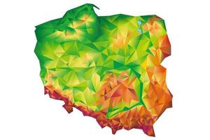 geometrisch Polen Karte Konzept foto