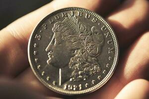 amerikanisch einer Dollar Münze foto