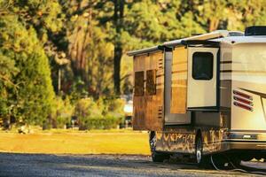 Camping im Wohnmobil foto