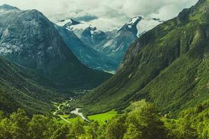 szenisch norwegisch Landschaft foto