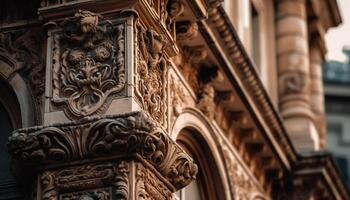 gotisch die Architektur und Christentum kombinieren im diese berühmt Kathedrale Monument generiert durch ai foto