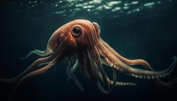 bunt unter Wasser Riff Vitrinen natürlich Schönheit von Wasser- Tier Tierwelt generiert durch ai foto
