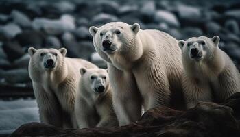 Arktis Säugetier Tiere im das wild süß draußen Schnee Pelz generiert durch ai foto