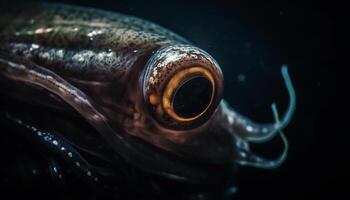 multi farbig Tintenfisch Schwimmen im Koralle Riff, unter Wasser Schönheit im Natur generiert durch ai foto