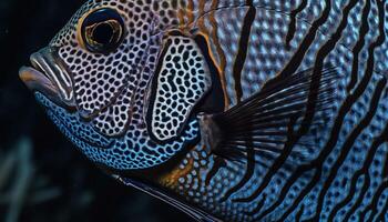 multi farbig Fisch Schwimmen im tropisch Riff, Schönheit im Natur generiert durch ai foto