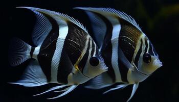 multi farbig Clown Fisch Schwimmen im tropisch Riff natürlich Schönheit generiert durch ai foto