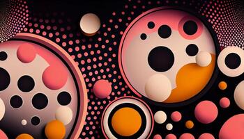 abstrakt Kreis Muster im multi farbig Hintergrund Design ,generativ ai foto
