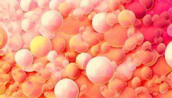 Orange und Rosa Luftblasen Muster Hintergrund ,generativ ai foto