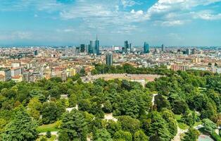 Stadt von Mailand Panorama foto