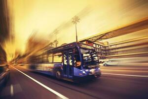 Beschleunigen Bus Öffentlichkeit Transport foto