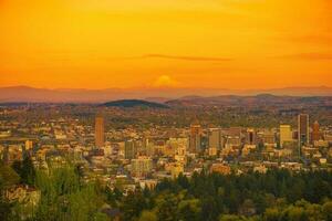 Sonnenuntergang in Portland Oregon foto