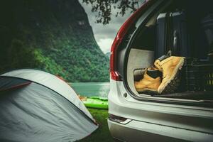 Zelt Camping Straße Ausflug foto