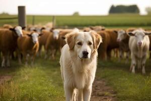 Hund im echt Leben, glücklich Moment mit Haustier ai generativ foto