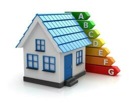 Energie Effizienz Konzept mit Zuhause foto