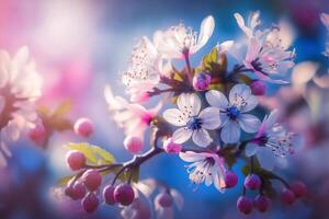 Kirsche blühen Blumen generiert ai foto