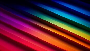 glatt Gelb Wellen Mischung mit beschwingt Regenbogen Spektrum generiert durch ai foto