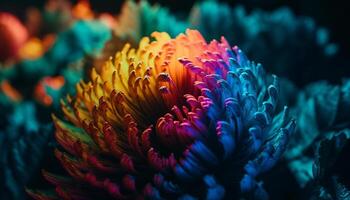 beschwingt Schönheit im Natur multi farbig Strauß generiert durch ai foto