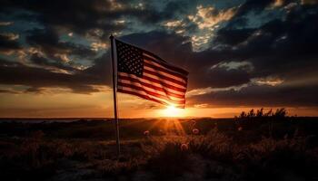 Patriotismus und Freiheit im Natur Schönheit generiert durch ai foto