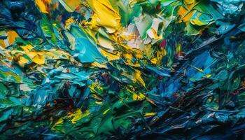 beschwingt Chaos von bunt Farbe unter Wasser Fantasie generiert durch ai foto