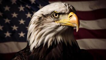 majestätisch kahl Adler, Symbol von amerikanisch Stolz generiert durch ai foto