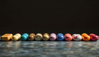 ein bunt Sammlung von Tabletten zum Gesundheitswesen generiert durch ai foto