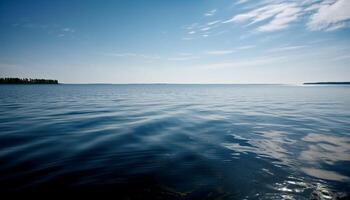 still Wellen Welligkeit auf reflektierend Wasser Oberfläche generiert durch ai foto