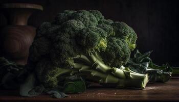 gesund Mahlzeit mit frisch Gemüse, organisch Material generiert durch ai foto