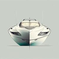 Zeichnung skizzieren Schiff Segelboot generativ ai foto