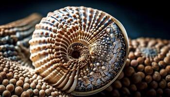 wirbellos Meer Leben, uralt Fossil, immer noch Leben generiert durch ai foto