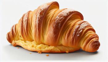 frisch gebacken Croissant ein Gourmet Französisch Freude generiert durch ai foto