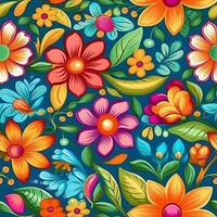 bunt Blume Muster, Blume Muster, Textur, Blume Hintergrund Textur, generativ ai foto