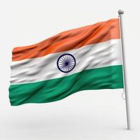 National indisch Flagge Hintergrund. Illustration ai generativ foto