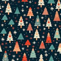 Weihnachten Muster, Weihnachten nahtlos Muster, Weihnachten Muster Design, ai generiert foto