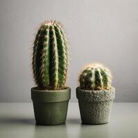 Kaktus auf ein einfach Hintergrund ai generiert foto