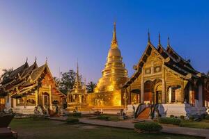 stupa beim wat phra singh im Chiang Mai, Thailand foto
