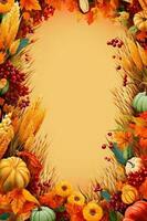 Herbst Poster Vorlage. Illustration ai generativ foto