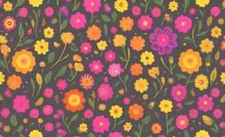 nahtlos Blumen- Muster, Blume Muster Entwürfe, Blumen- abstrakt Design Hintergrund mit generativ ai foto