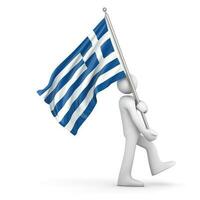Flagge von Griechenland foto
