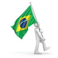 Flagge von Brasilien foto