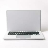 Laptop isoliert auf Weiß. Illustration ai generativ foto
