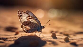 beschwingt Schmetterling Flügel Anzeigen natürlich Schönheit draußen generiert durch ai foto